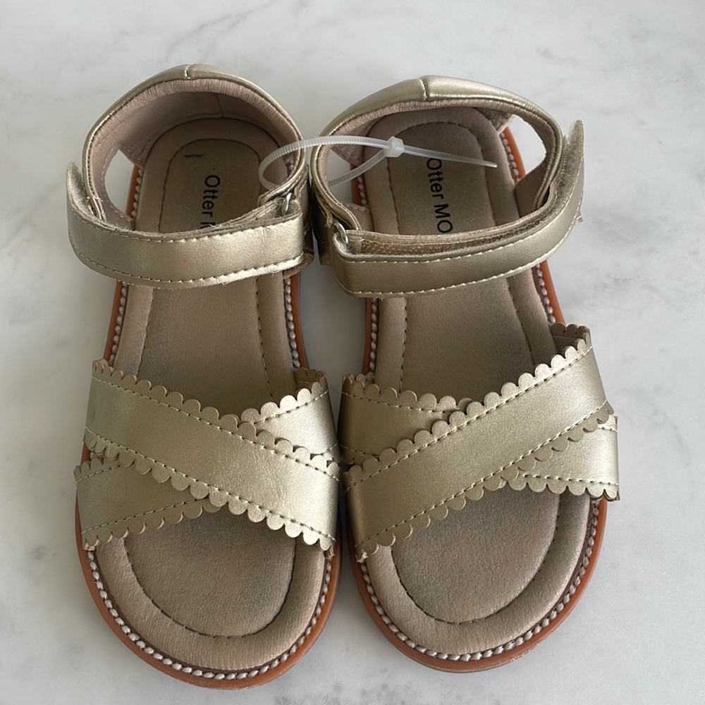 Kids gold sandals